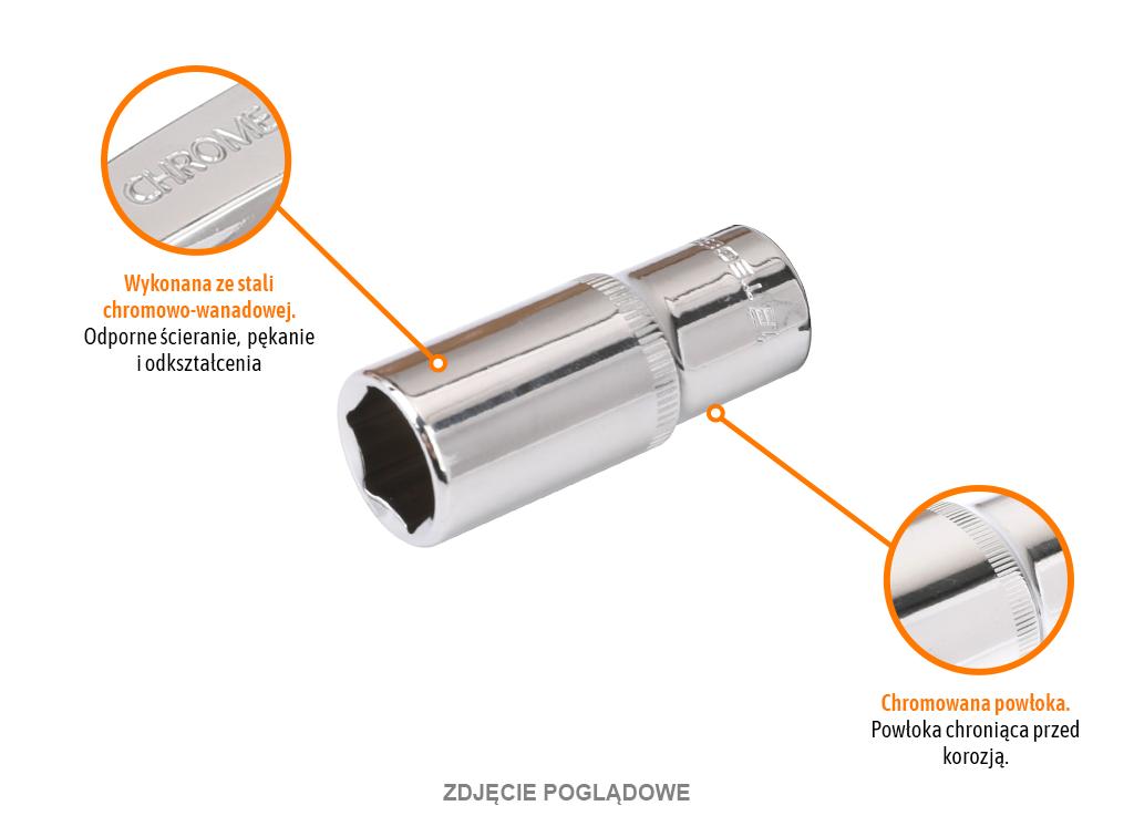 Klucz Nasadowy 1/4" Sześciokątny Długi 11 Mm / Teger