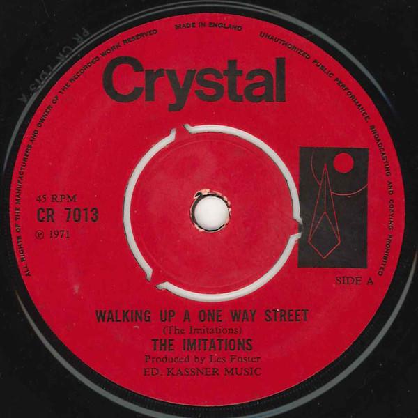7-дюймовая пластинка IMITATIONS Walking Up A One Way Street CR7013 Crystal 1971 UK Регги Ска Даб Б/у