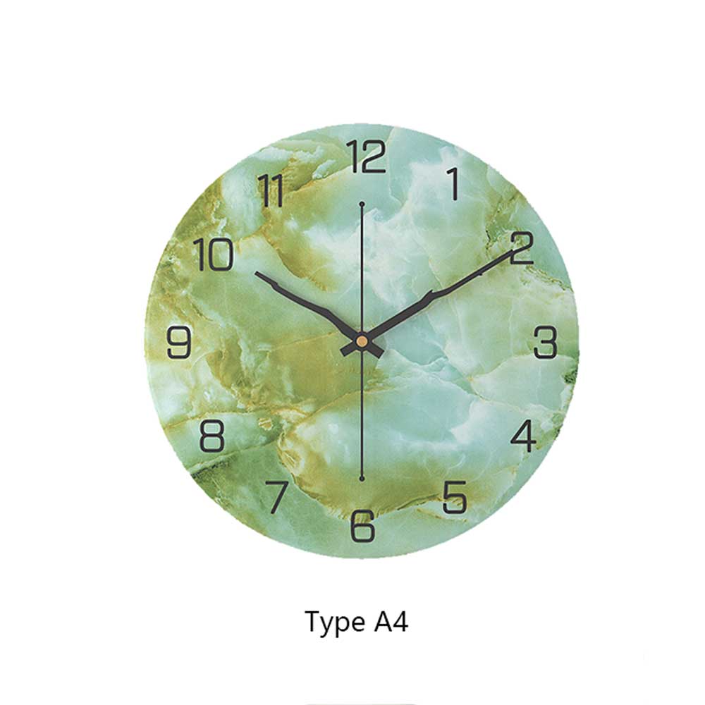 Многоцветный опциональный европейский имитация мрамора настенные часы простой современный дизайн кварц гостиная украшение дома кухня беззвучный