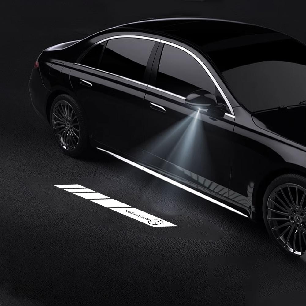 Hot Car Sticker 2PCS Car Angel Wings Projector Rearview Mirror Carpet Lamp Led Welcome Light Atmosphere Lights for Mercedes Benz