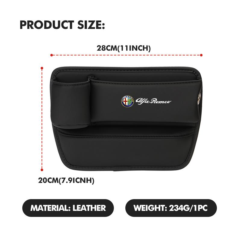 Car Seat Gap Storage Box Car Central Console Side Organizer Boxs For Alfa Romeo 159 Giulietta 156 147 Giulia Mito GT Stelvio