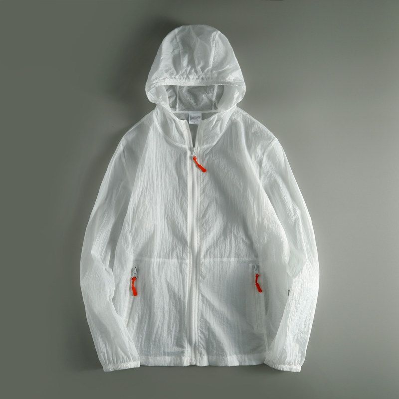 [Laser Perforation] Hooded Jacket Men's Export Tail Single Cattle Goods Summer Thin Wind Shield Men's Sun Protection Clothing Fashion