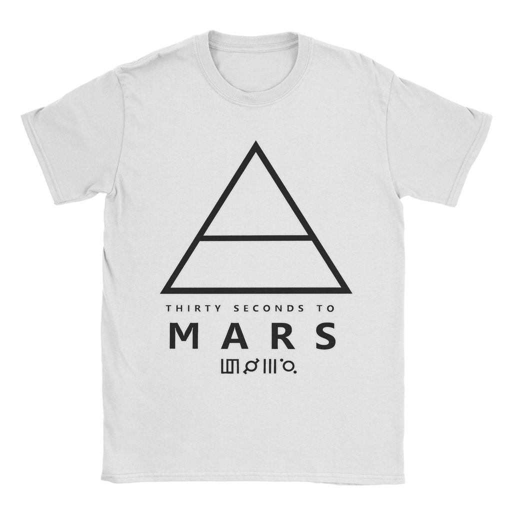 Retro THIRTY SECONDS TO MARS Rock Music Band TShirt For Unisex Unisex Round Neck Short Sleeve Tops Cotton Summer Clothing