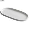 Stone Patterned Edge Oval Plate Ceramic Tableware Steaming Fish Plate Dessert Plate Steak Plates Artistic Conception Tableware