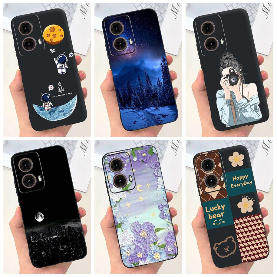 Для Motorola Moto G85 5G Чехол Милые Девочки-Астронавты Мягкий Силиконовый ТПУ Чехол для Телефона Для Moto G85 2024 Funda G 85 MotoG85 Матовый Чехол