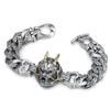 Domineering Trend Silver Men Bracelet Dragon Chinese Style Retro Creative Faucet Thick  Jewelry Accessory
