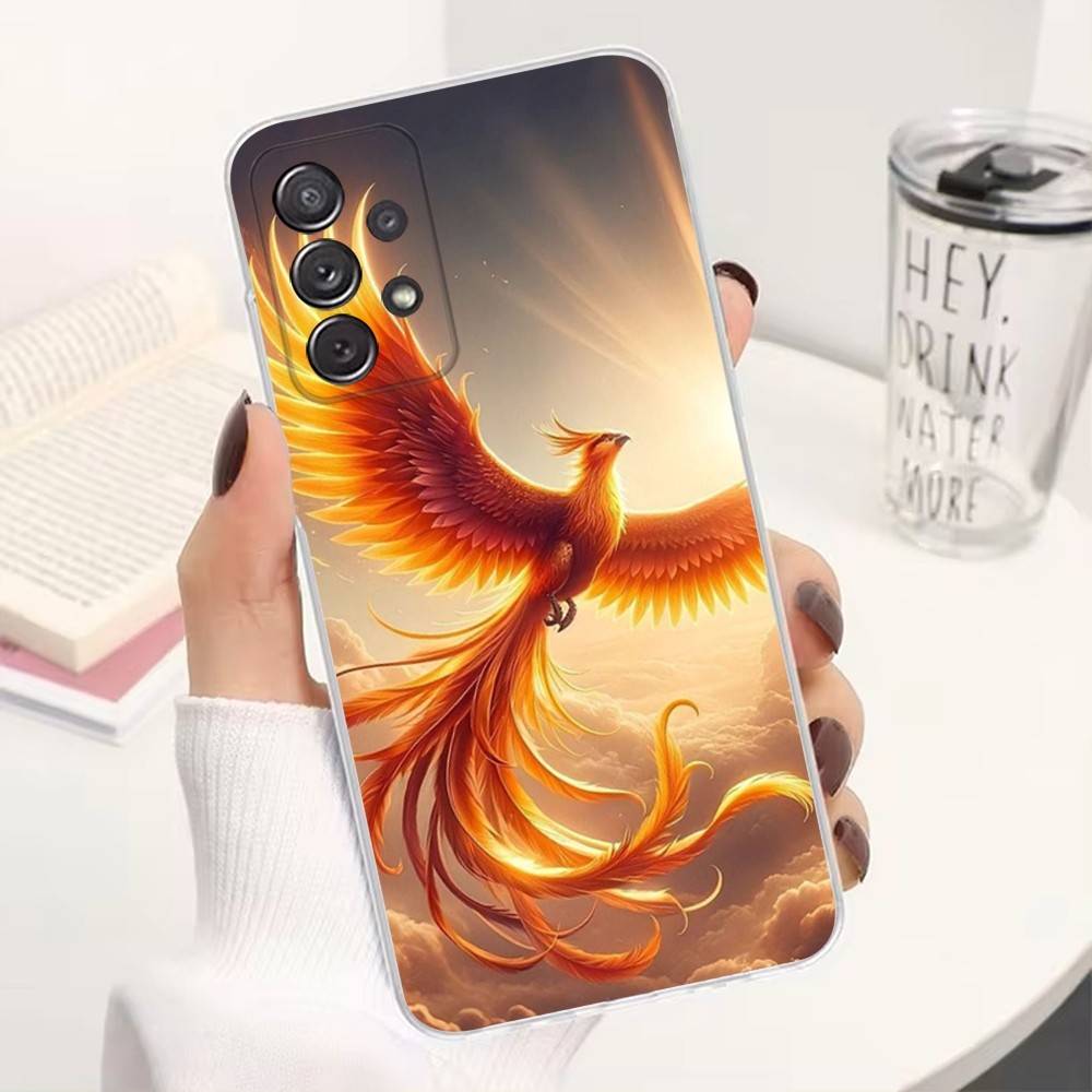 Крутой Феникс Для Samsung A51,30,71,S9,Ultra,Lite,S23,20,FE,22,21,Plus,10, Прозрачный, Силиконовый Чехол