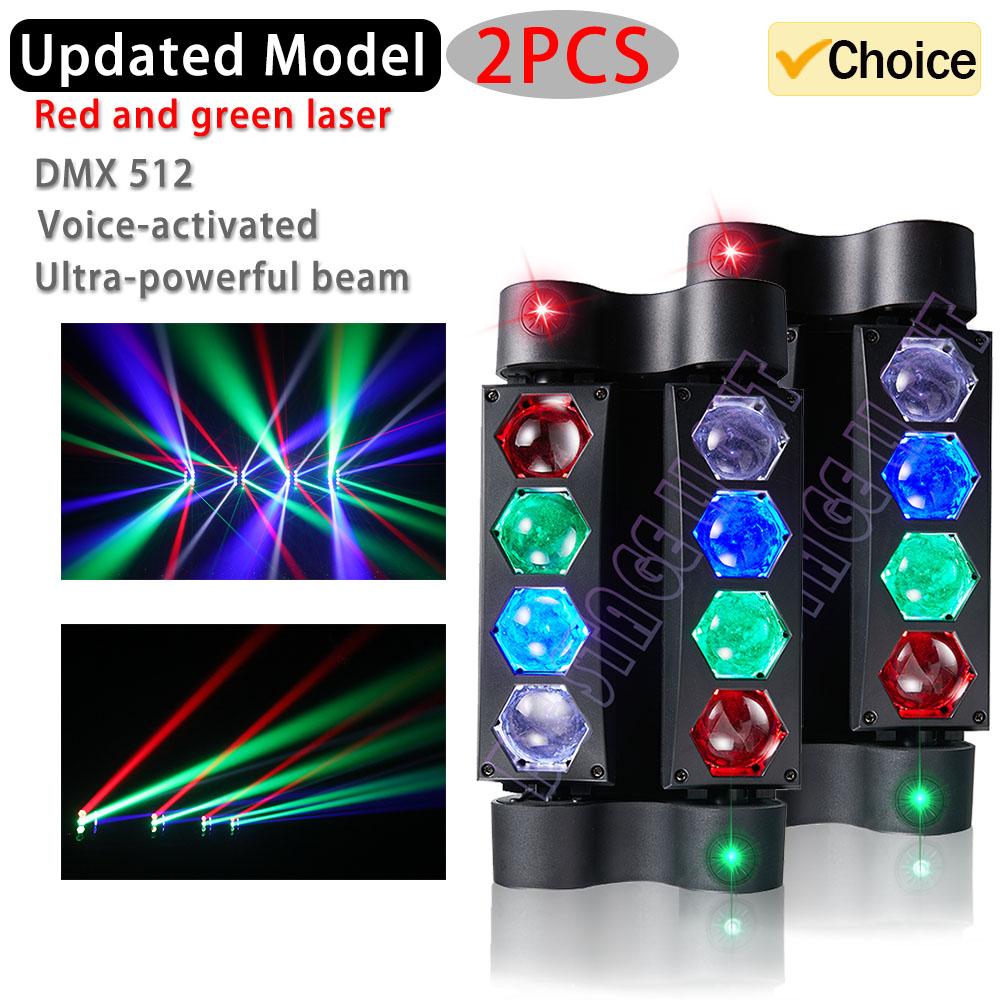 2025 Новые светодиодные микро 8x5 Вт паучьи огни DMX512 DJ сценическая лампа диско бар вечеринка RGBW окружающий движущийся луч KTV лампы трясущийся луч свет