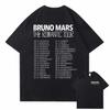 Футболка Bruno Mars The Romantic Tour для мужчин и женщин Хип-хоп Уличная одежда Оверсайз Топы 100% Хлопок Футболка BM3