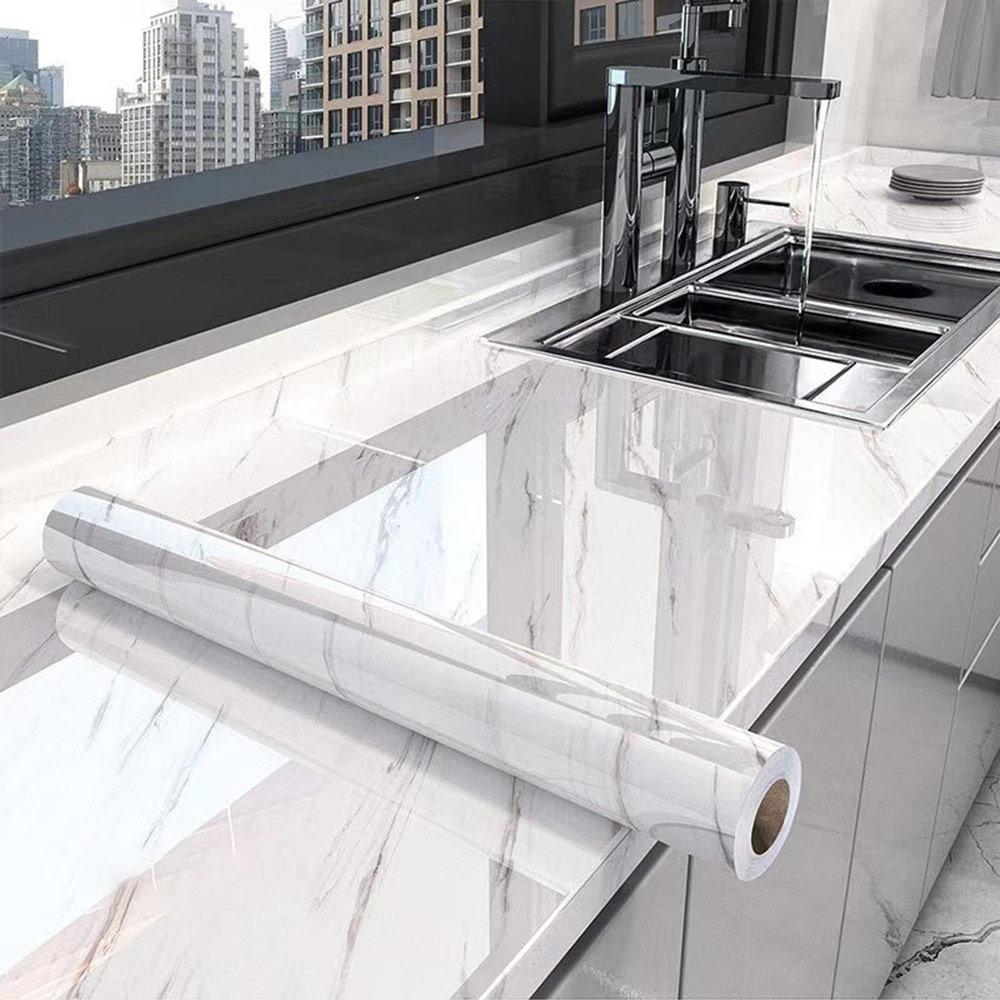 Маслостойкие наклейки на кухонную столешницу Водонепроницаемая пленка для ремонта плиты Новые обои для плитки