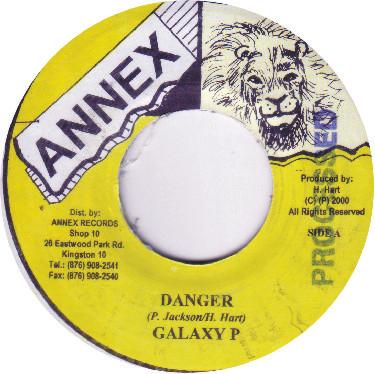 7-дюймовая пластинка GALAXY P - Danger NONE Приложение 2000 Ямайка Регги, Ска и Даб Б/у