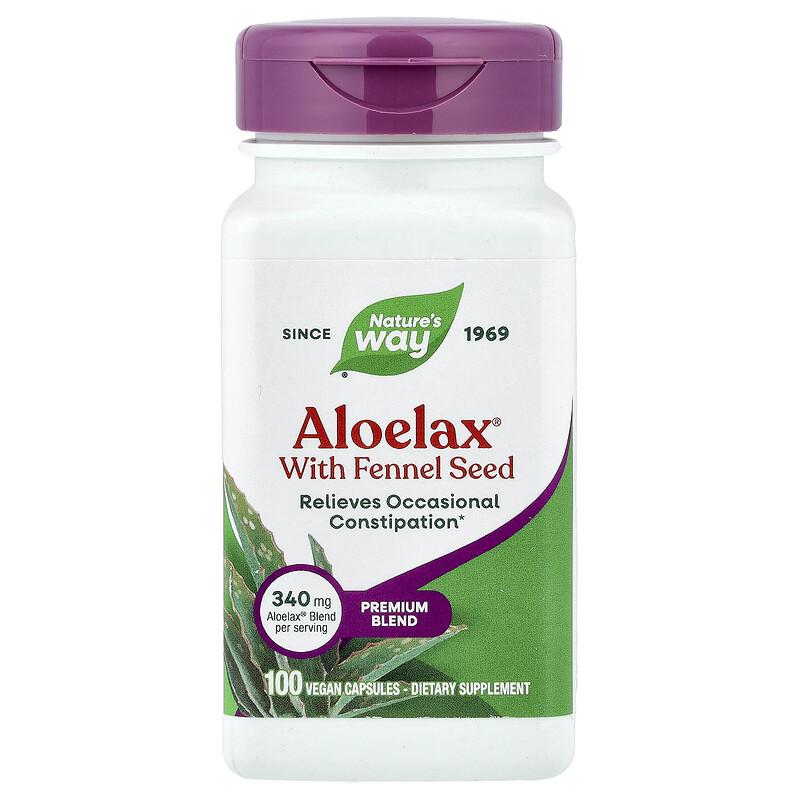 Aloelax® with Fennel Seed, 100 Vegan Capsules