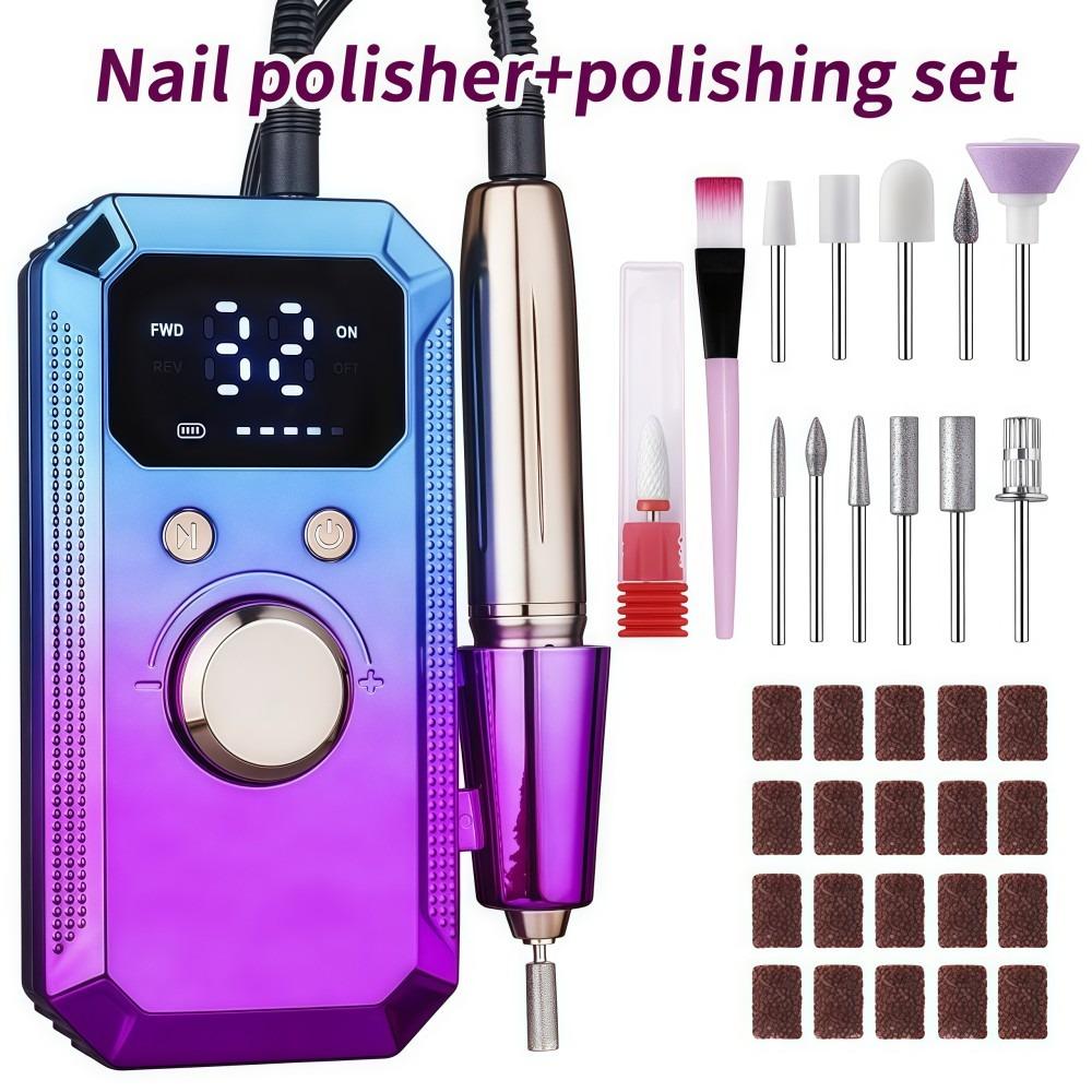 32 Speeds Electric Nail File LED Display Nail Grinder Electric Nail Polishing Grinder Nail Tools