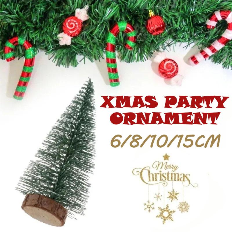 Искусственная мини-деревянная рождественская елка сине-зеленая белая золотая башня из сосны маленькая сизаль рождественская елка настольное украшение декор