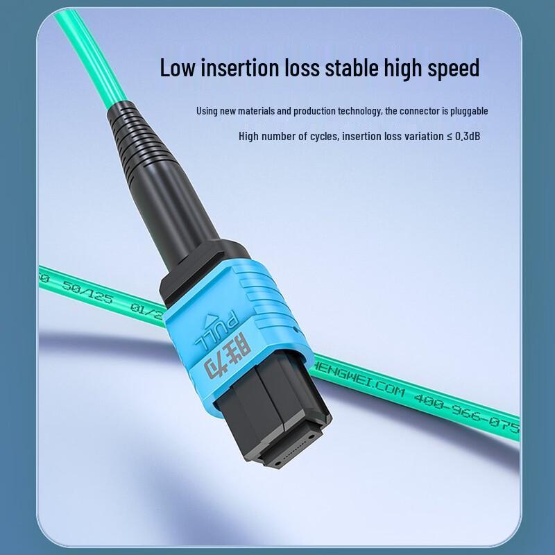 MPO-LC 8-Core OM4 Multimode Fiber Optic Patch Cable