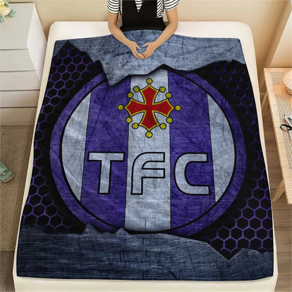 Toulouse Football Club  Print Flannel Blanket, High quality Comfortable for All Seasons, Home Decor, Warmth and Comfort