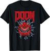 Футболка с Какодемоном из Doom с молниями, потертая