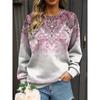 Women's Sweatshirt Polyester Paisley Street Dailywear Print Vintage Casual Crew Neck Long Sleeve Micro-elastic Fall Winter