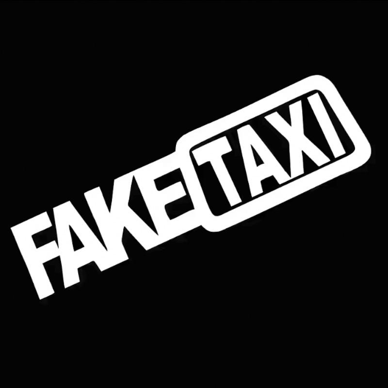 G003 20x5.6см Забавная НАКЛЕЙКА НА АВТОМОБИЛЬ FAKE TAXI Наклейка Деколь Эмблема Самоклеящаяся Виниловая Универсальная Для BMW Ford Toyota VW Honda Kia LL6