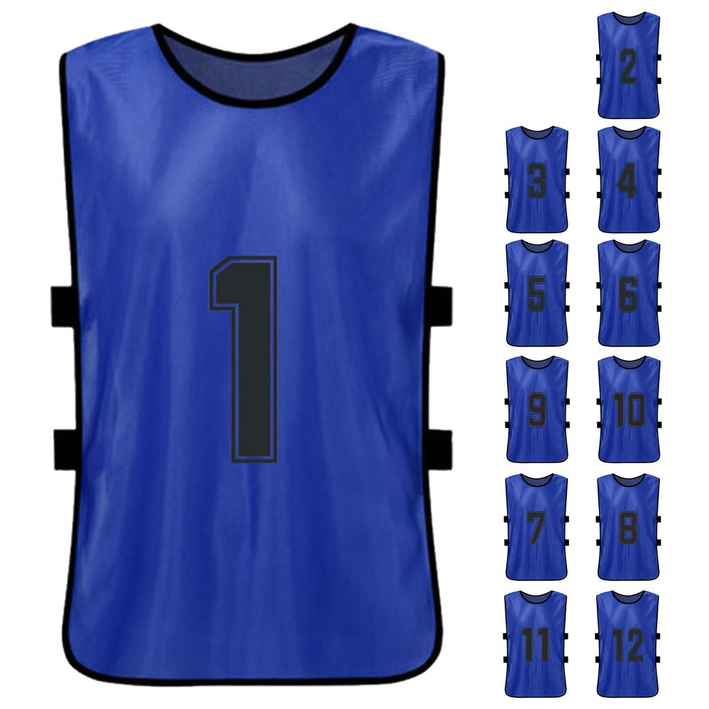 6PCS Kid S Football Pinnies Quick Drying Soccer Jerseys Youth Sports Scrimmage Basketball Team Training Numbered Bibs