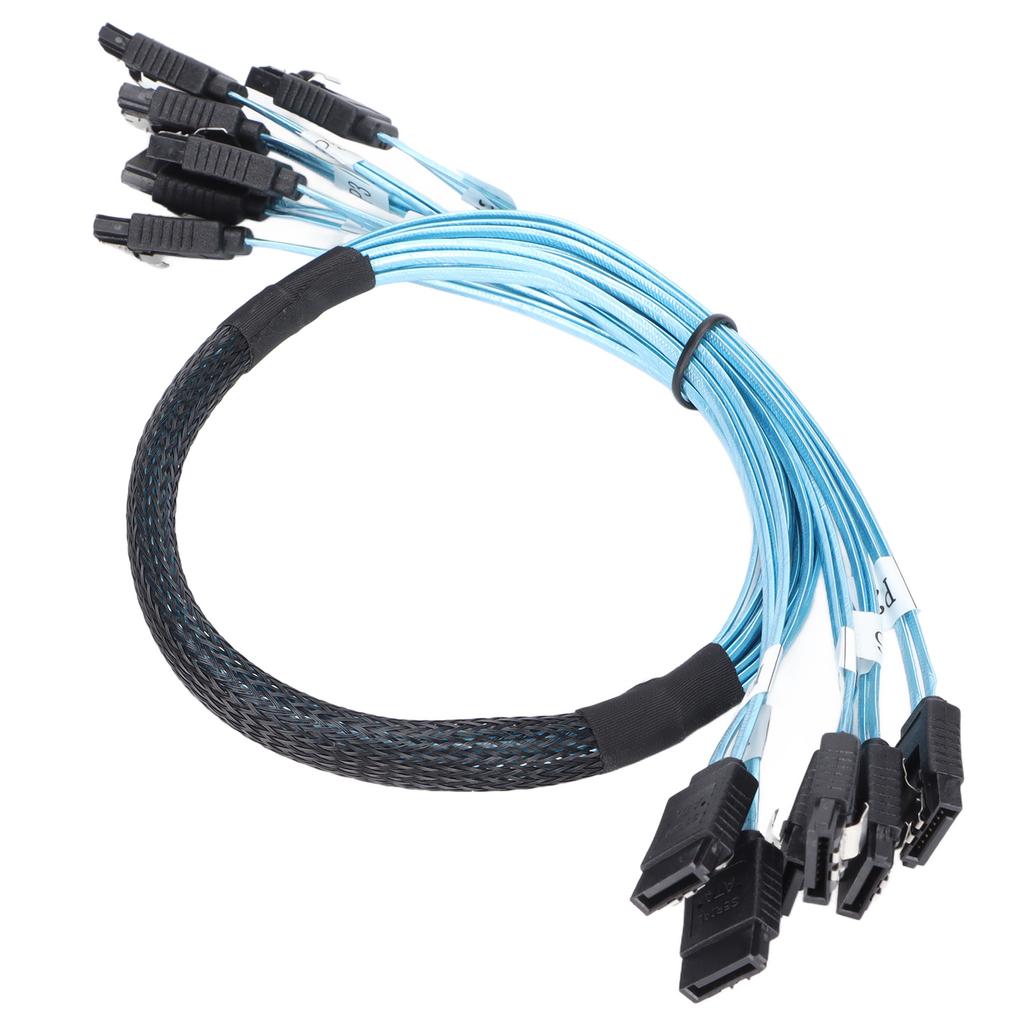 SATA Cables 7 Pin Fast Speed 6Gbps Mini Use Easily 6 Wires High Speed SATA Cable Set for Computer