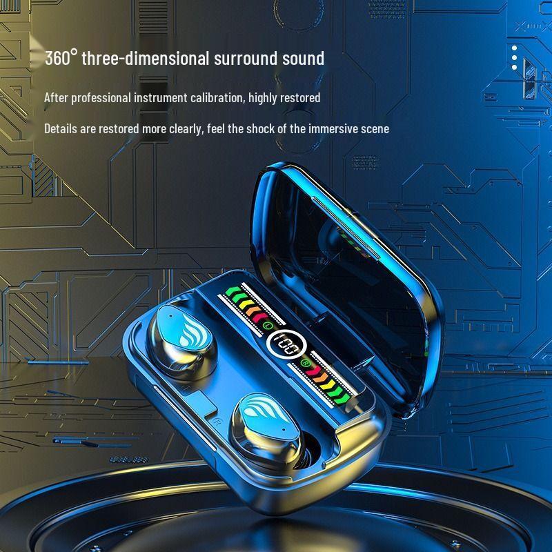 Bluetooth-наушники M27 с низкой задержкой - HD-звонки, долгая работа от батареи, высокое качество звука, шумоподавление, двойные, сенсорное управление отпечатком пальца.