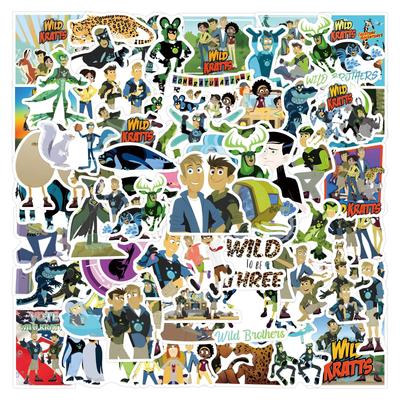 110 Граффити-наклеек Wild Kratts Украсьте блокнот, чемодан, мобильный телефон