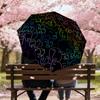 1pc faces art Automatic Open/Close Umbrella with Windproof, 8-Rib Sturdy Canopy, Durable Ribs, Fashionable Design1136A