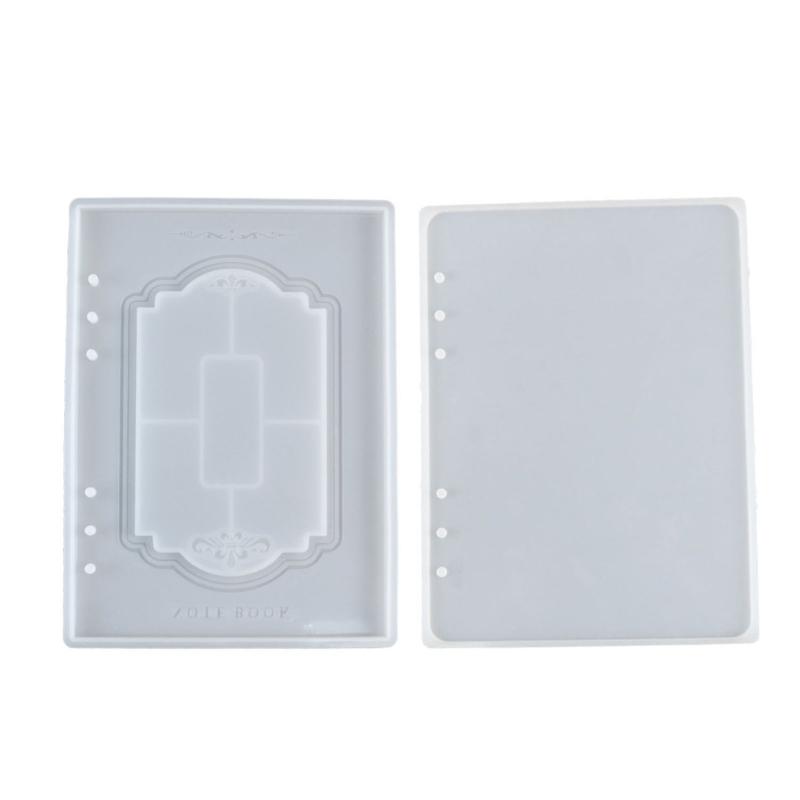 Quicksand Notebook Cover Resin Mold DIY Crystal UV Epoxy Silicone Forms Прозрачная книга Креативные формы для литья из смолы