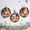 Рождественский Семейный DIY Венок Санта Снеговик Олень 30 см Мягкий Фланель Удобный Праздничный Декор