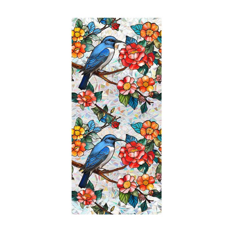 1Roll Electrostatic 43*100cm Glass Stickers Window PVC Flower Pattern Home Decor