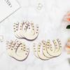 12Pcs Wood Chip Paintable Delicate Fashion Exercise Hand-on Ability Horseshoe Craft for Outdoor