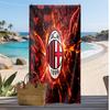 Пляжное полотенце с принтом AC Milan, быстросохнущее, мягкое, портативное, большое, прямоугольное, пляжное покрывало для путешествий, бассейна