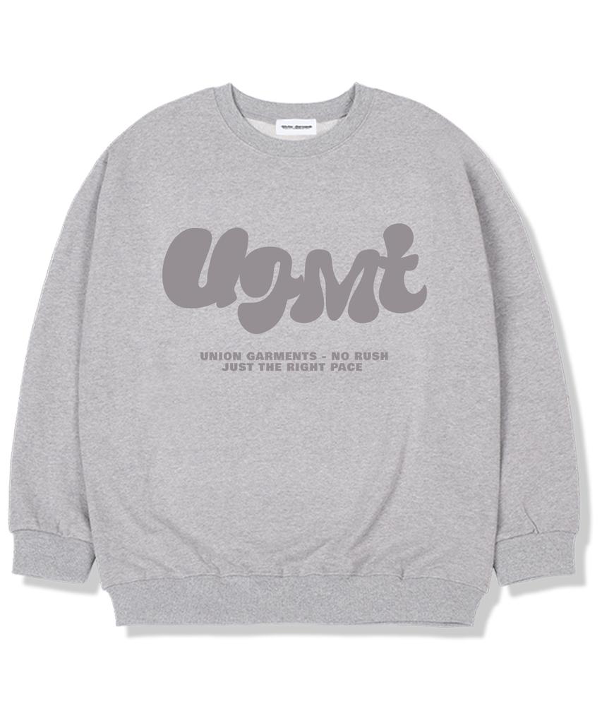 UNION GARMENTS Свитшот оверсайз с флисовой подкладкой Lightface Серый