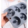 Donut Pan Silicone Baking Mold 6 Cup Non-Stick Silicone Donut Mold Make Perfect Donut Cake Biscuit Bagels BPA FREE
