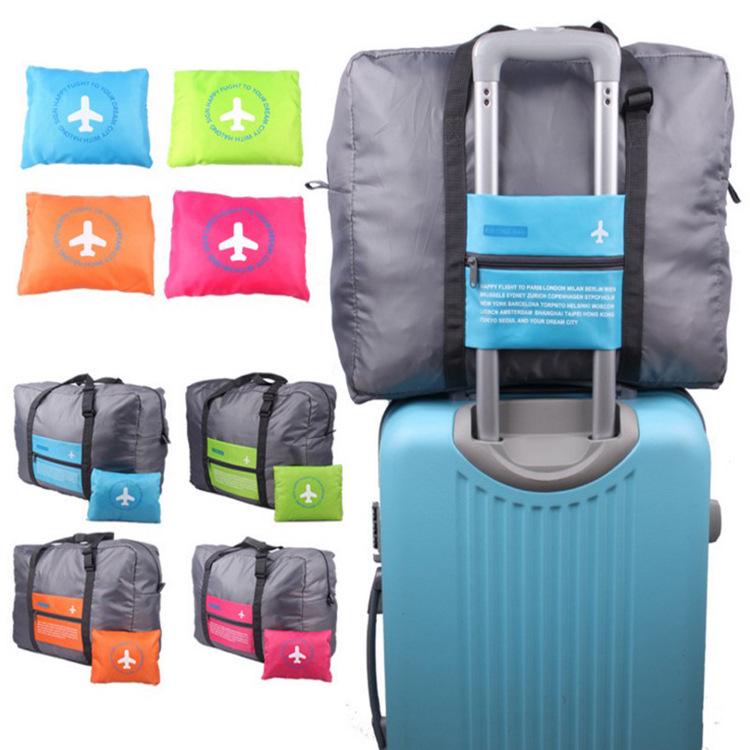 Korean Style Waterproof Nylon Foldable Travel Bag with Large Capacity