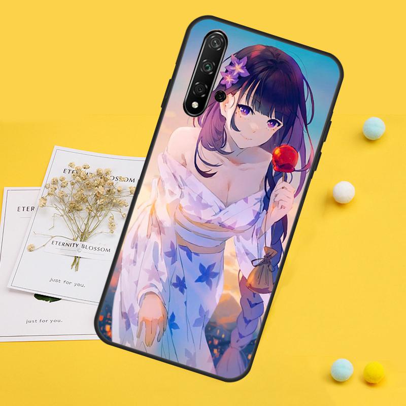 Genshin Impact Raiden Shogun For Huawei Nova Y70 Y90 Y60 Y72 Y61 Y91 12s 12i 11i 7i 8i 9 10 SE P60 Pro P30 P40 Lite Case