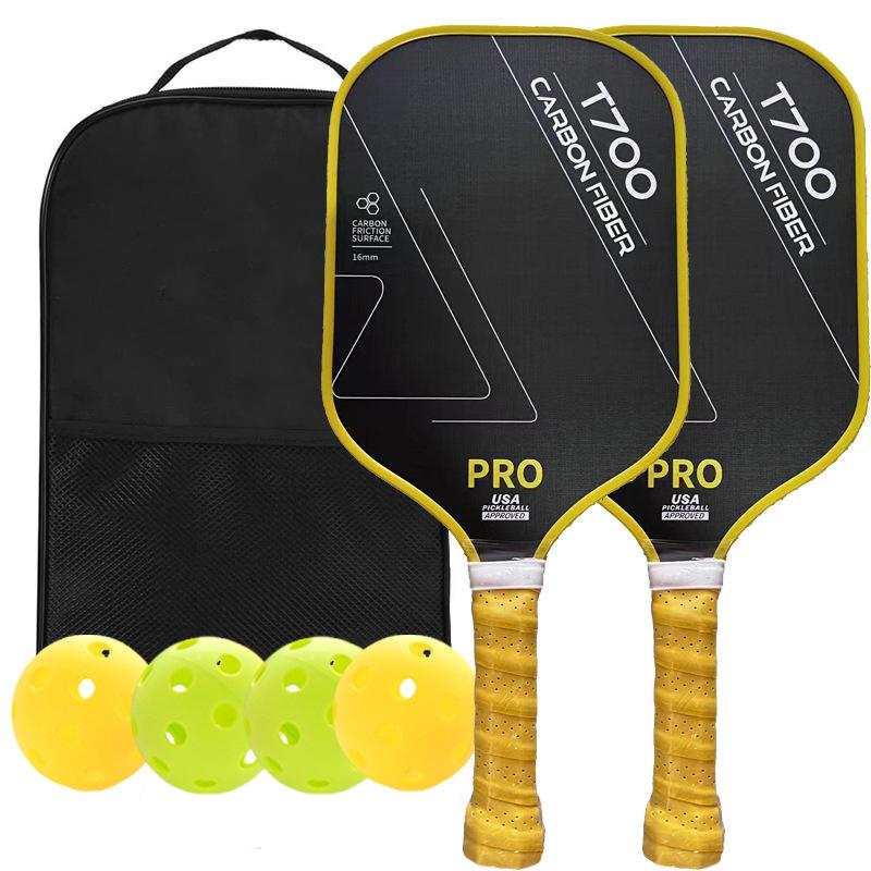 T700 Carbon Fiber Cloth Grain Matte One-Piece Non-Slip 16mm Thick 40cm 230g USA Approved Competition-Use Pickleball Paddle