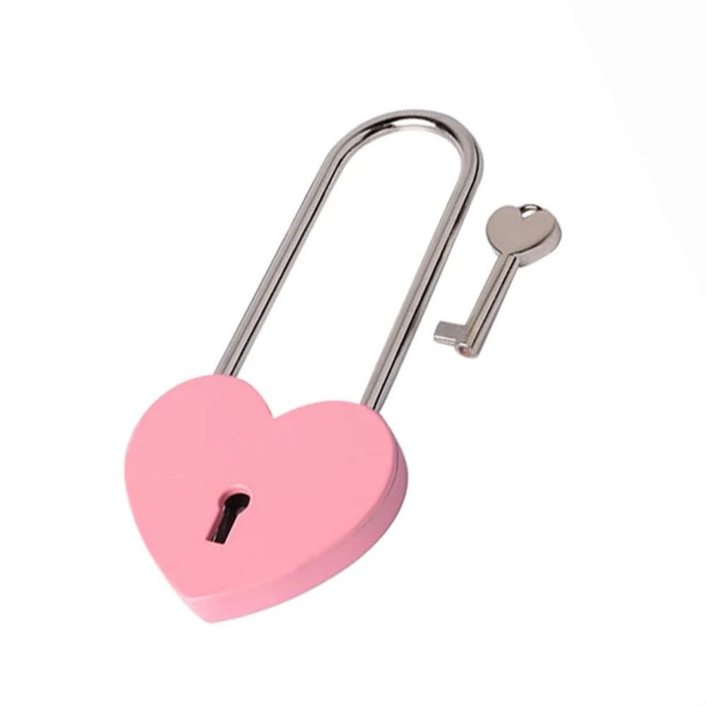 Портативный любовный замок романтический металлический любовный замок пара одинарный сердечный замок шкатулка для украшений