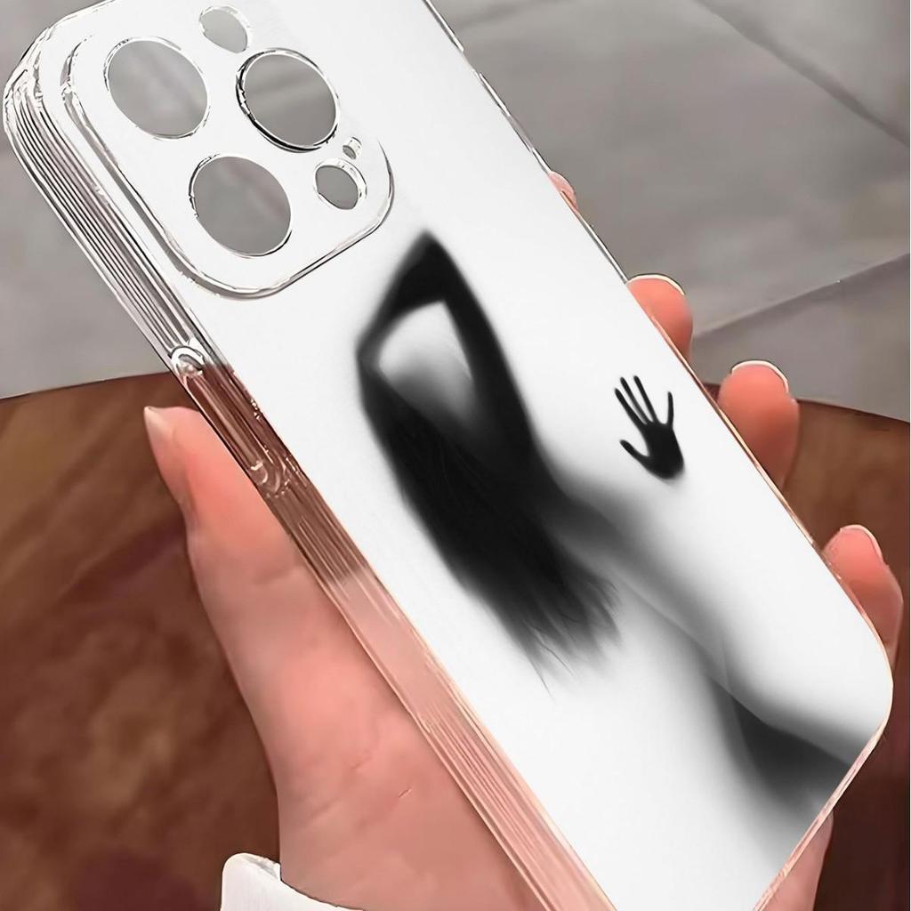 Прозрачный противоударный чехол Shadow Woman для iPhone 14 и 15-17 Pro Max