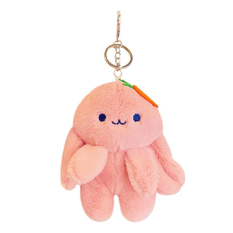 Carrot Rabbit Keychain Plush Toy Stuffed Doll Pendant Decoration Gift Kids