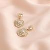 Silver Needle Diamond Camellia Earrings French Temperament Earrings Court Vintage Elegant Flowers