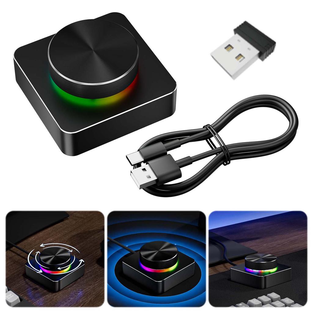 USB Volume Control Multimedia Controller Knob Adjuster Rotary Control Knob Computer Speaker Control For Win7/8/10/XP/Mac