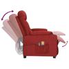 Electric Massage Chair Wine Red Fabric