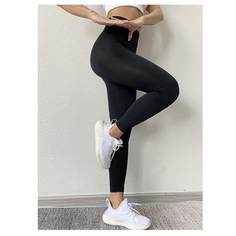 Тонкие женские брюки, спортивные девятиминутные брюки с высокой талией, подтягивающие живот, обтягивающие эластичные брюки, быстросохнущие брюки для фитнеса для бега