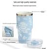 Wedgwood Wanderlust 592ml Blue Ceramic Straw Tumbler