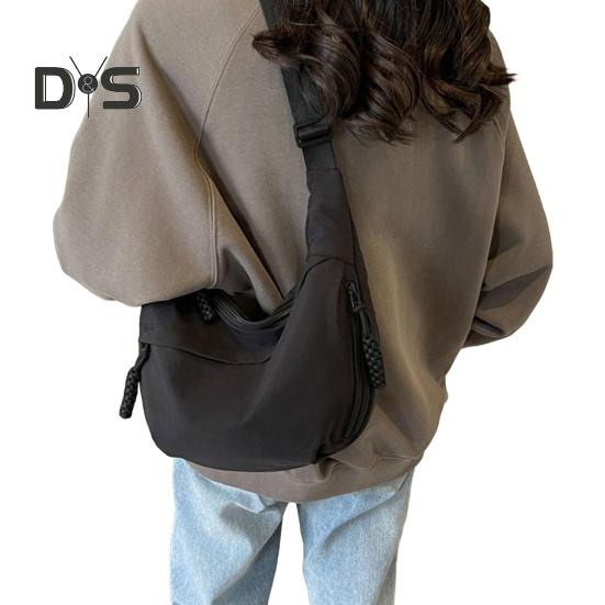 Женская сумка через плечо с регулируемым ремнем, большая вместительная сумка для пельменей, застежка-молния, многокарманный дизайн, сумка-слинг для повседневного использования