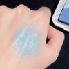 Portable Reverse World Four-color Eyeshadow Palette Spice Girl Pink Summer Blue Green Pocket Eyeshadow blue