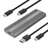 Высокоскоростной алюминиевый корпус для SSD M.2 PCIe NVMe и NGFF SATA с двойным протоколом 10 Гбит/с, корпус для твердотельного накопителя PCIe M2 SSD с ключом M
