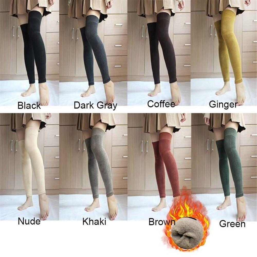 Soft Thick Warm Knitted Ankle Warmer Leg Warmers Long Boot Socks Foot Covers